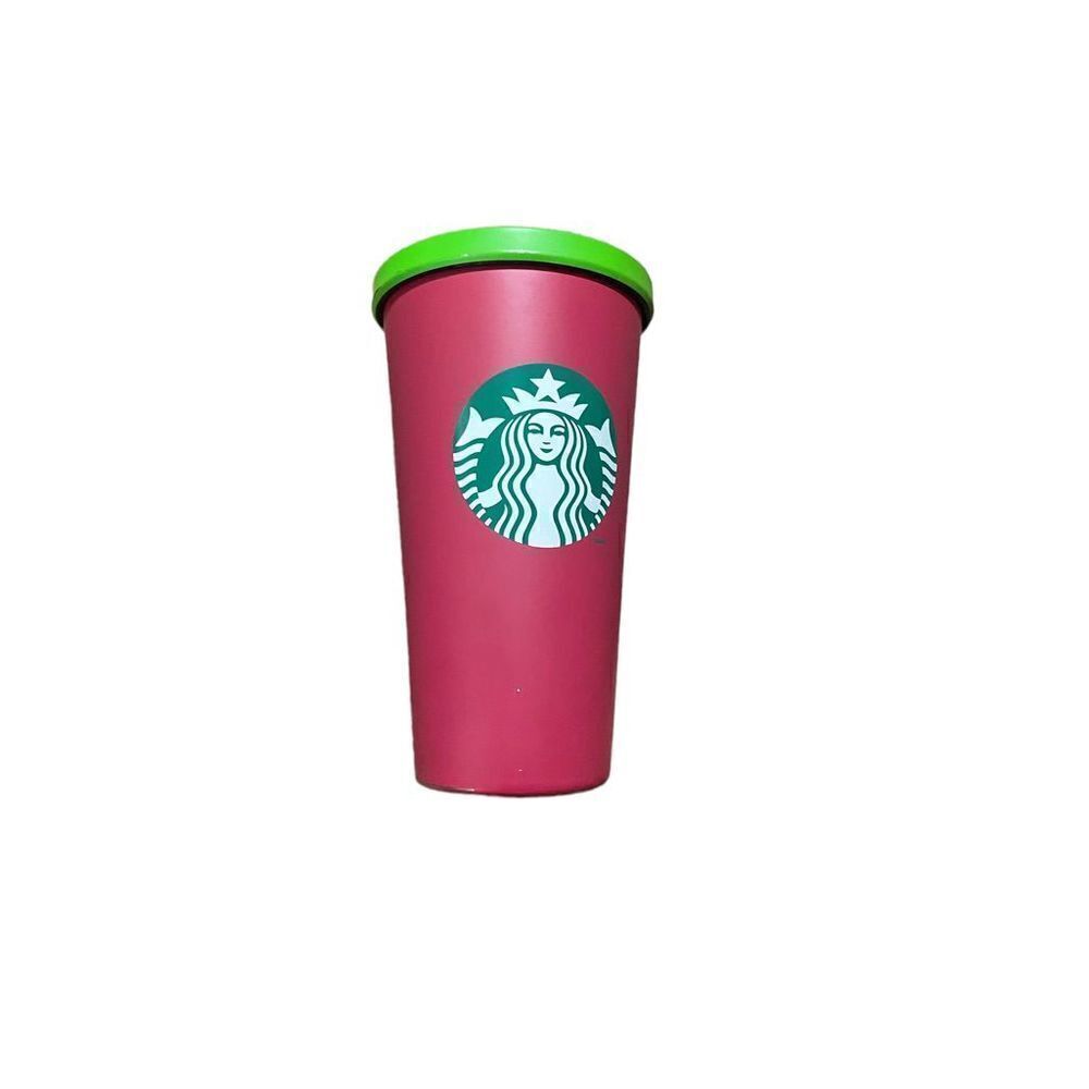 Starbucks 2014 Mermaid Pink Tall 16 oz stainless Cold Cup Tumbler
